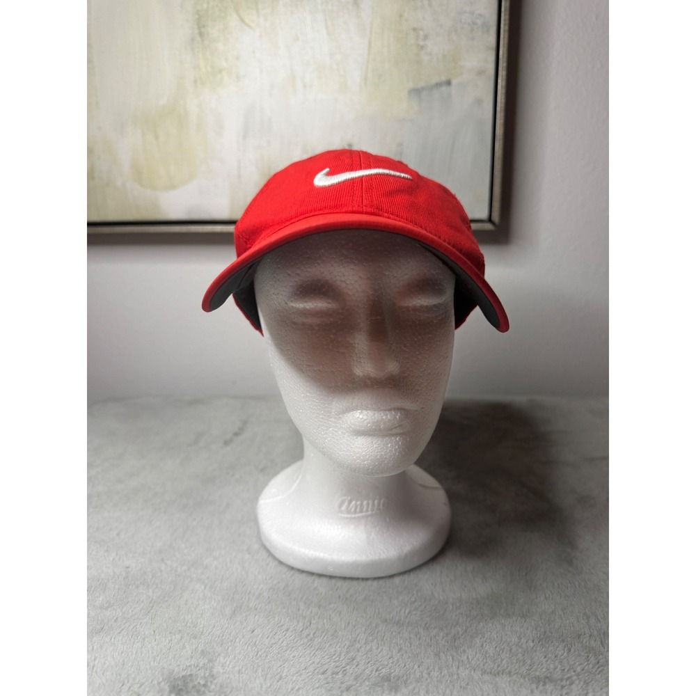 Nike Hat Mens OSFM Red Legacy91 Dri-FIT Adjustable Swoosh Sport Cap